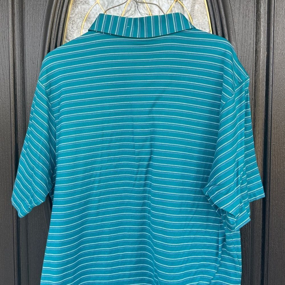 Peter Millar Blue Striped Polo Shirt - Picture 5 of 6